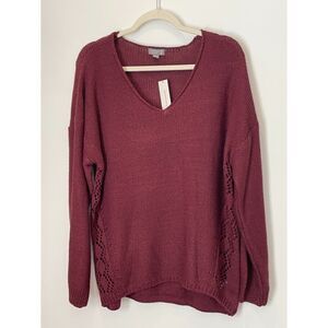 Cupcake Loose Knit Vneck Sweater Size XL New w/tag Classic k15